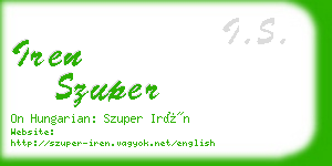 iren szuper business card